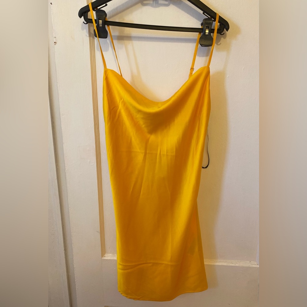 Forever 21 Varsity Gold Slip Dress NWT